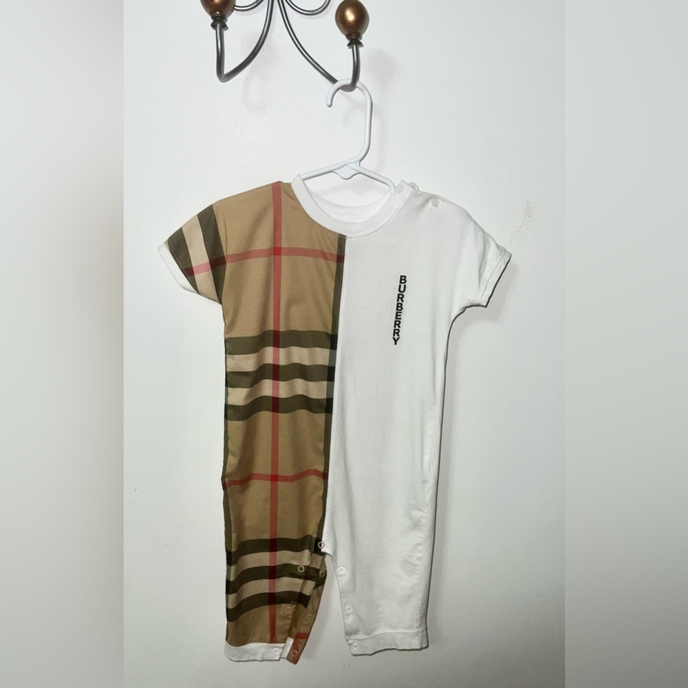 Burberry Baby Lennox Check Jumpsuit